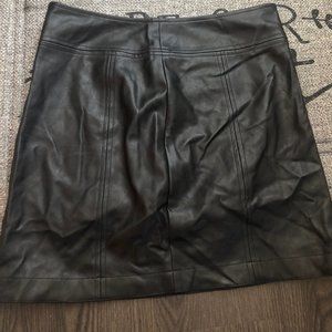 Vegan Black Leather Mini Skirt, South Moon Under